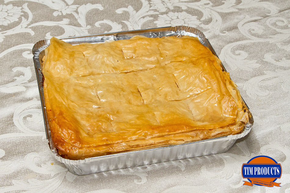 Traditional Greek Galaktoboureko custard pie medium size 12 pieces  | T.I.M Products